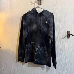 Black Tie-Dye Women's Hoodie